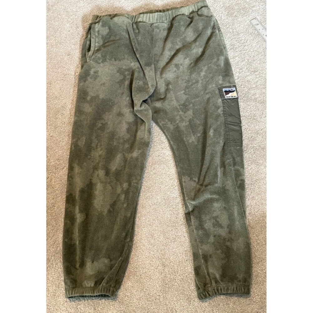 Vans Off The Wall Fleece Cargo Pants Men's Size XXL Green  Camo sweatpants